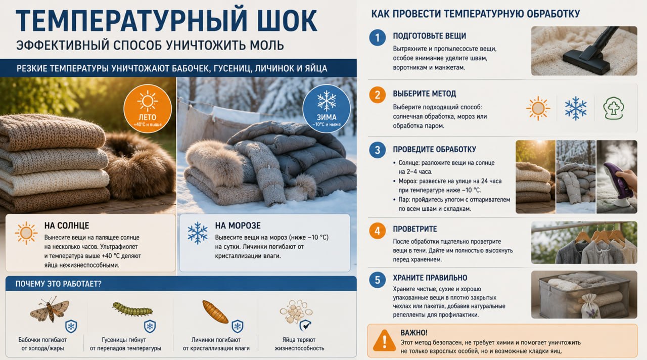 Температурный шок от моли